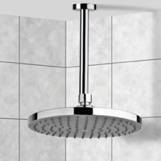 8 inch Ceiling Mount Rain Shower Head With Arm, Chrome